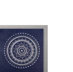 Organic Paper Card klein Mandala 3 blau