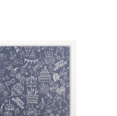 Organic Paper Card klein Geburtstag blau Happy Birthday