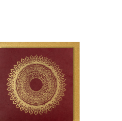 Organic Paper Card klein Mandala rot