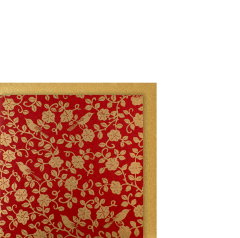 Organic Paper Card klein V&ouml;gel und Rosen rot