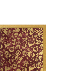Organic Paper Card klein Xmas Symbole rot