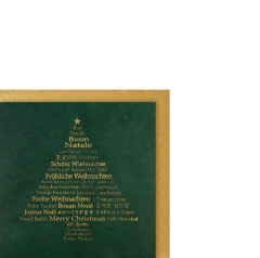 Organic Paper Card klein Weihnachtsbaum aus Text gr&uuml;n
