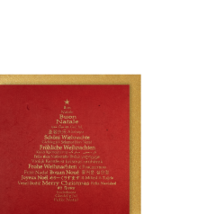 Organic Paper Card klein Weihnachtsbaum aus Text rot