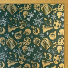 Organic Paper Card Xmas Symbole grün