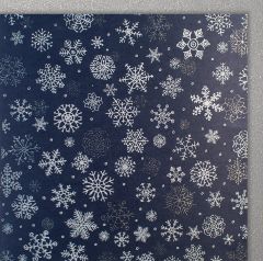 Organic Paper Card Schneesterne blau
