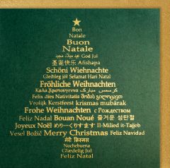 Organic Paper Card Weihnachtsbaum in Textform grün
