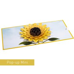 Carte 3D Pop-up Mini Tournesol jaune