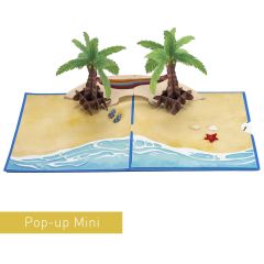 3D Pop-up-Karte Mini Hängematte blau