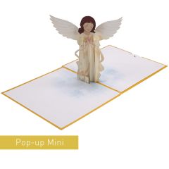3D Pop-up-Karte Mini Engel gold