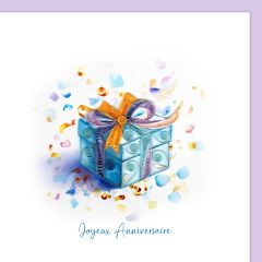 Quilling-Karte Premium Geschenk Joyeux anniversaire