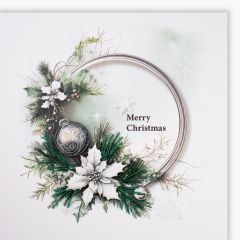 Quilling-Karte Premium Blumenkreis Merry Christmas 