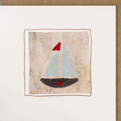 Tea Bag-Karte quadratisch Segelschiff