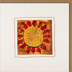 Tea Bag-Karte quadratisch Sonnenblume