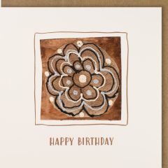 Tea Bag-Karte quadratisch Blume Happy Birthday