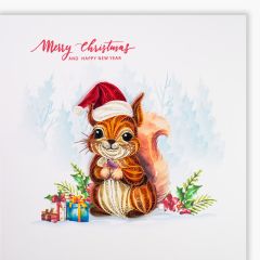 Quilling-Karte Eichh&ouml;rnchen