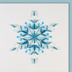 Quilling-Karte klein Schneestern