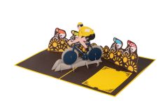Carte 3D Pop-up Bicyclette Tour de France jaune