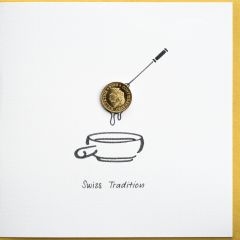 Carte 5 centimes Fondue Swiss Tradition