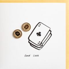 Carte 5 centimes Poker Good Luck