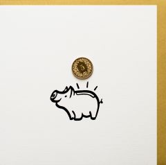 5er-Karte Sparschwein