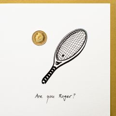 Carte 5 centimes Tennis Are you Roger?