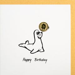 5er-Karte Seehund Happy Birthday