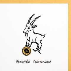 5er-Karte Steinbock Beautiful Switzerland
