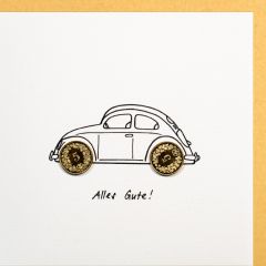 5er-Karte VW-Käfer Alles Gute