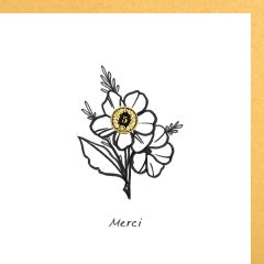 5er-Karte Blumen Merci