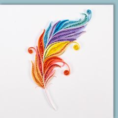 Quilling-Karte klein Feder