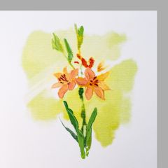 Art Card orange Lilien