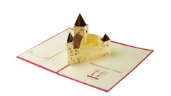 3D Pop-up-Karte Schloss Rapperswil rot