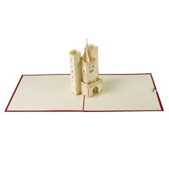 3D Pop-up-Karte Spalentor Basel rot