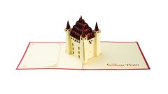 3D Pop-up-Karte Schloss Thun rot
