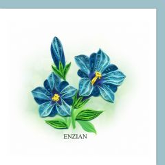 Carte Quilling Gentiane