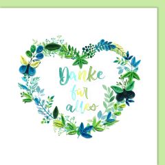 Carte Quilling Coeur Danke für alles