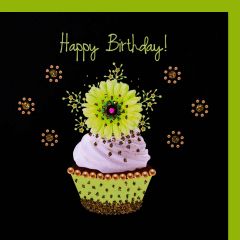 fromJUDE-Karte Geburtstags Cupcake Happy Birthday grün