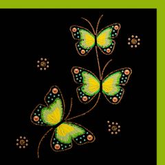 fromJUDE-Karte Schmetterlinge grün