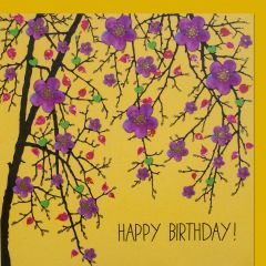 fromJUDE Fleurs des bois jaune Happy Birthday