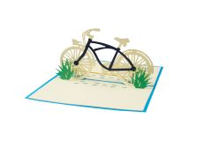 3D Pop-up-Karte new Bike blau