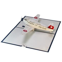 3D Pop-up-Karte Tante Ju blau