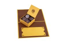 3D Pop-up-Karte Chocolates gold