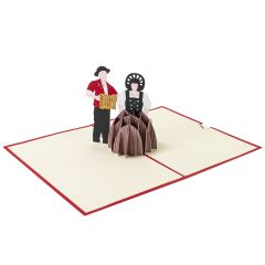 3D Pop-up-Karte Volksmusik rot