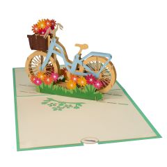 Carte 3D Pop-up Vélo pour femmes