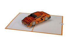 3D Pop-up-Karte Lamborghini orange