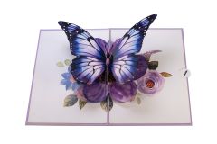 3D Pop-up-Karte Blauer Schmetterling   