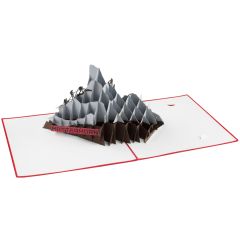 3D Pop-up-Karte Matterhorn rot