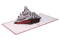 3D Pop-up-Karte Matterhorn rot