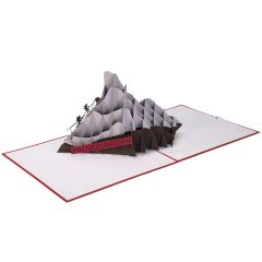 3D Pop-up-Karte Matterhorn rot