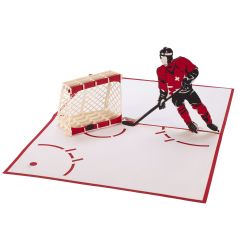 3D Pop-up-Karte Eishockey rot